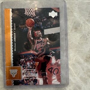 Michael Jordan Chicago Bulls Upper Deck Basketball Card - Black, Red, White